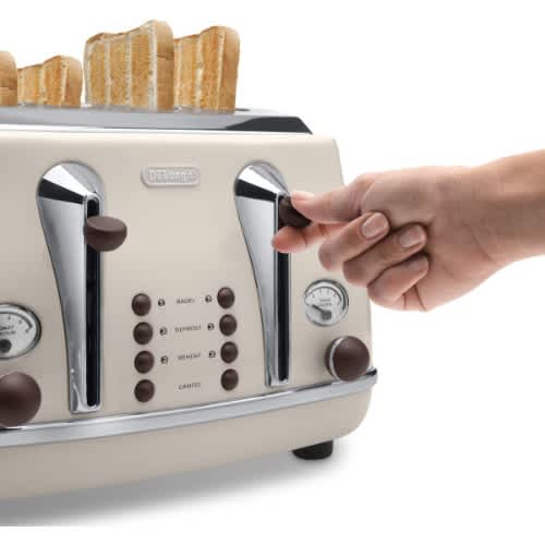 De'Longhi 4-slice Pop-up Toaster - Vintage