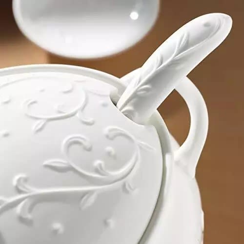 Lenox Opal Innocence Carved Soup Bowl With Ladle