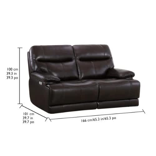 Ridgewin 5 Seater Leather Power Reclining Sofa