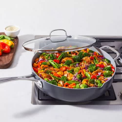 Henckels Hard Anodised Ceramic Saute Pan - 5qt