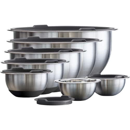 Tramontina 14pc Stainless Steel Covered Mixing Bowl Set