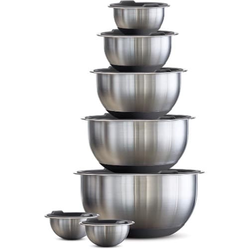 Tramontina 14pc Stainless Steel Covered Mixing Bowl Set