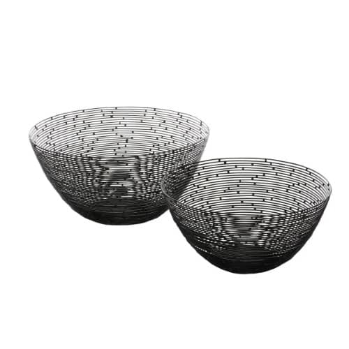 Mikasa Gingko 2pc Modern Metal Baskets For Fruit & Vegetable