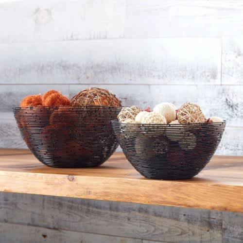 Mikasa Gingko 2pc Modern Metal Baskets For Fruit & Vegetable