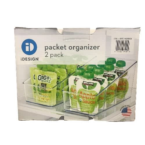 Idesign Packet Organizer For Pantry/ Fridge /Bath /Utility - 2 Pcs