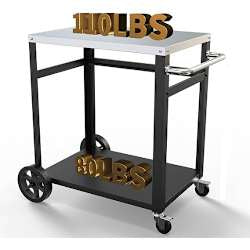 Partaker Movable Pizza Oven Trolley/Barbecue Grill Cart