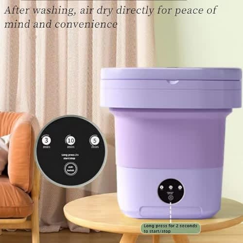 Portable Washing Machine - Foldable Mini Washer And Spin Dryer