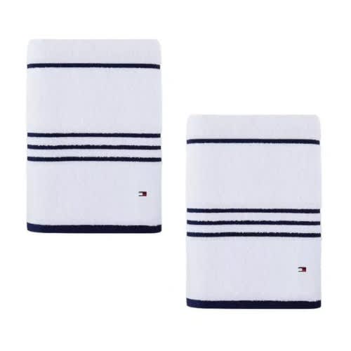 Tommy Hilfiger Modern American Stripe Cotton Bath Towel - 30" X 54"