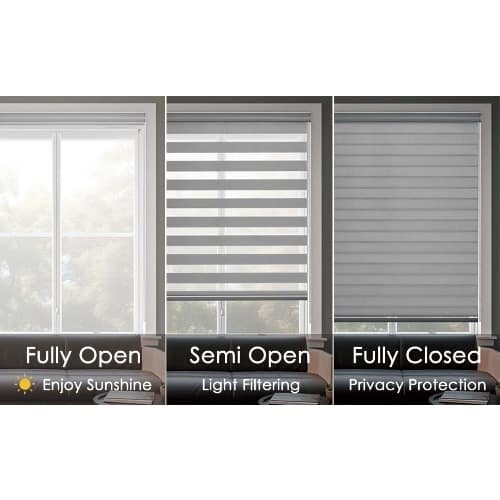 Linkcoo Zebra Blinds Roller Shades For Windows - (width 21", Max Drop Height 72")