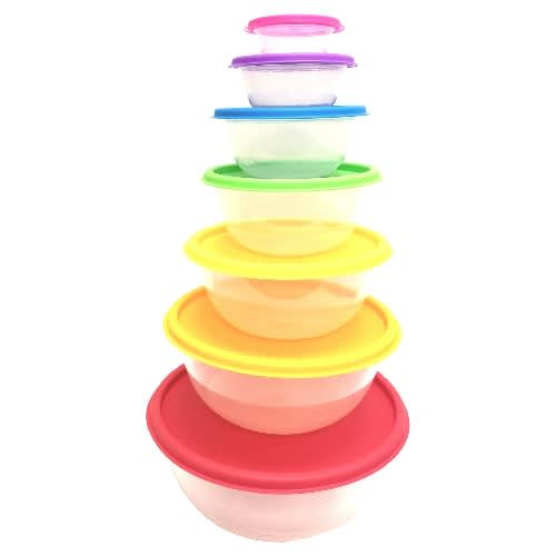 Mainstays 14 Piece Rainbow Food Storage Containers With Lids