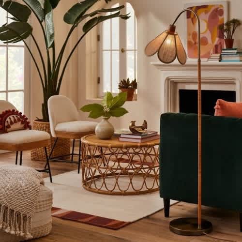 Opalhouse Jungalow Burlap Petal Floor Lamp