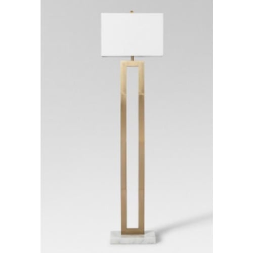 Weston Window Pane Floor Lamp - Brass