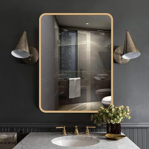 Nucovak Black Decorative 24" X 36" Rectangular Mirror