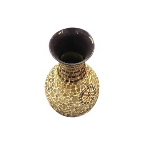 Decorshore Bohemian Mosaic Decorative Crackle Glass Vase