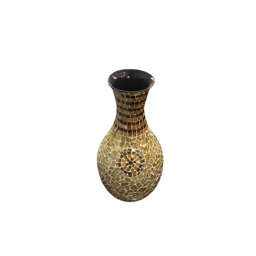 Decorshore Bohemian Mosaic Decorative Crackle Glass Vase