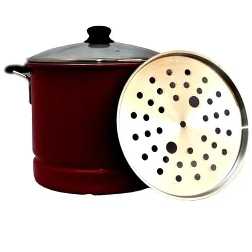 Imusa 16 Quart Aluminum Steamer Pot With Glass Lid