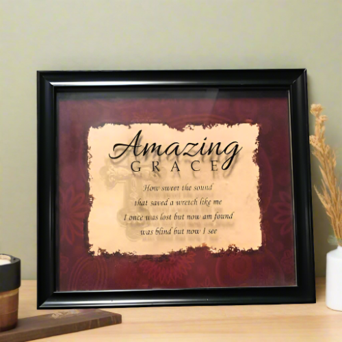 Amazing Grace Framed Wall Art For Living Room - Home Wall Decor