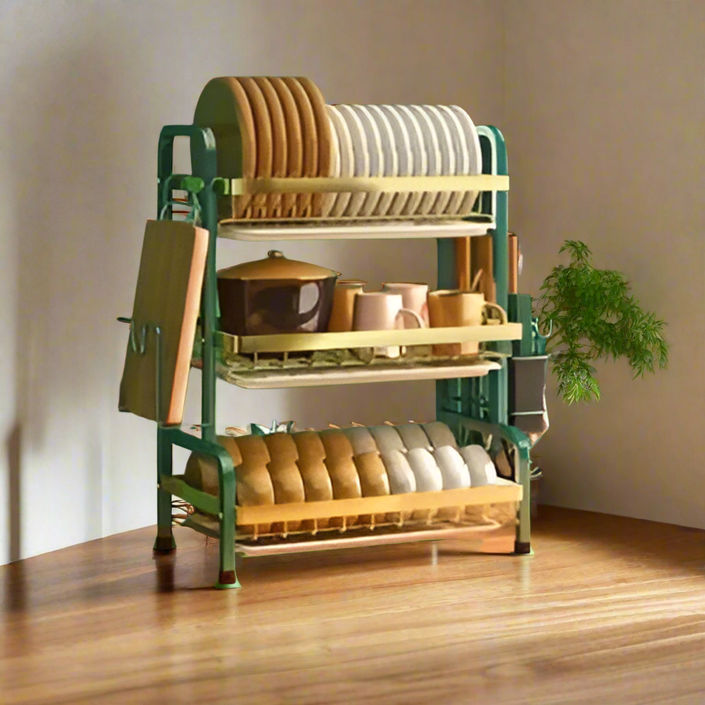 3 Layer Non Rusty Rack (Green & Gold) @ HOG