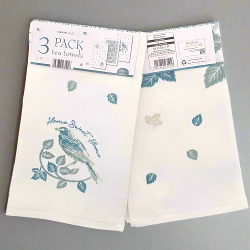 3 Pack Velour Tea Towels – Flora Fauna @HOG - Home Office Garden Online Marketplace
