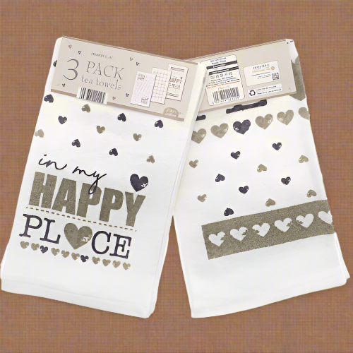 3 Pack Velour Tea Towels – Happy Place @HOG - Home Office Garden Online Marketplace