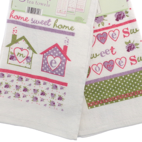 3 Pack Velour Tea Towels – Home Sweet Home @HOG - Home Office Garden Online Marketplace