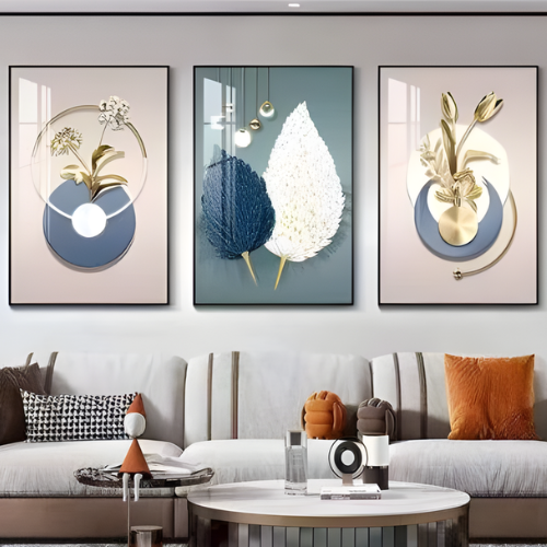 3pcs Crystal Acrylic Wall Frame Set 40 x 60 cm @HOG - Home, Office, Garden, Online Marketplace