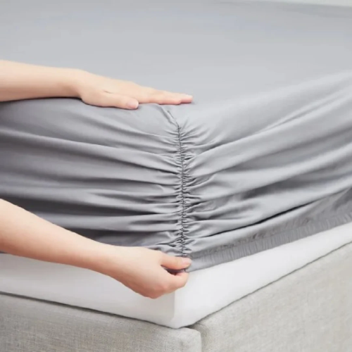 400 Thread-Count Satin Sheet Set with 2 Pillow Cases - Queen - Grey @HOG - Home, Office, Garden, Online Marketplace
