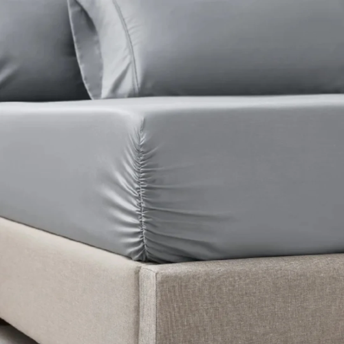 400 Thread-Count Satin Sheet Set with 2 Pillow Cases - Queen - Grey @HOG - Home, Office, Garden, Online Marketplace

