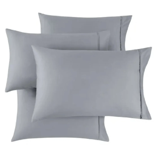 400 Thread-Count Satin Sheet Set with 2 Pillow Cases - Queen - Grey @HOG - Home, Office, Garden, Online Marketplace

