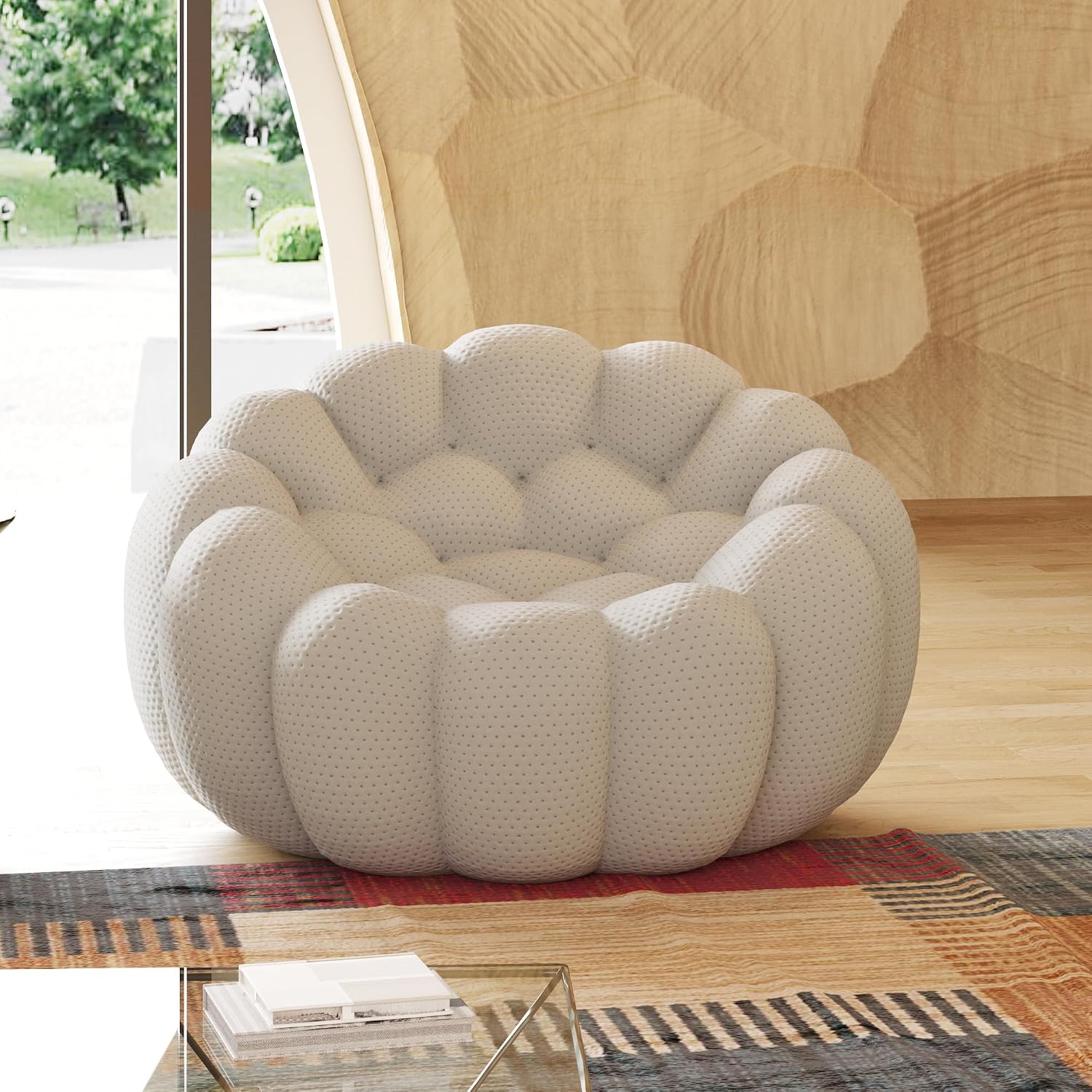 49.21'' Modern Oversized Bubble Floor Sofa – Light Grey @HOG - Home, Office, Garden, Online Marketplace