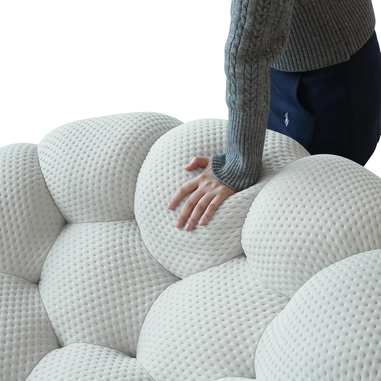 49.21'' Modern Oversized Bubble Floor Sofa – Light Grey @HOG - Home, Office, Garden, Online Marketplace