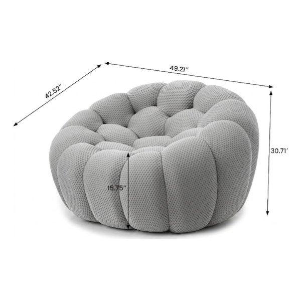 49.21'' Modern Oversized Bubble Floor Sofa – Yellow @HOG - Home, Office, Garden, Online Marketplace