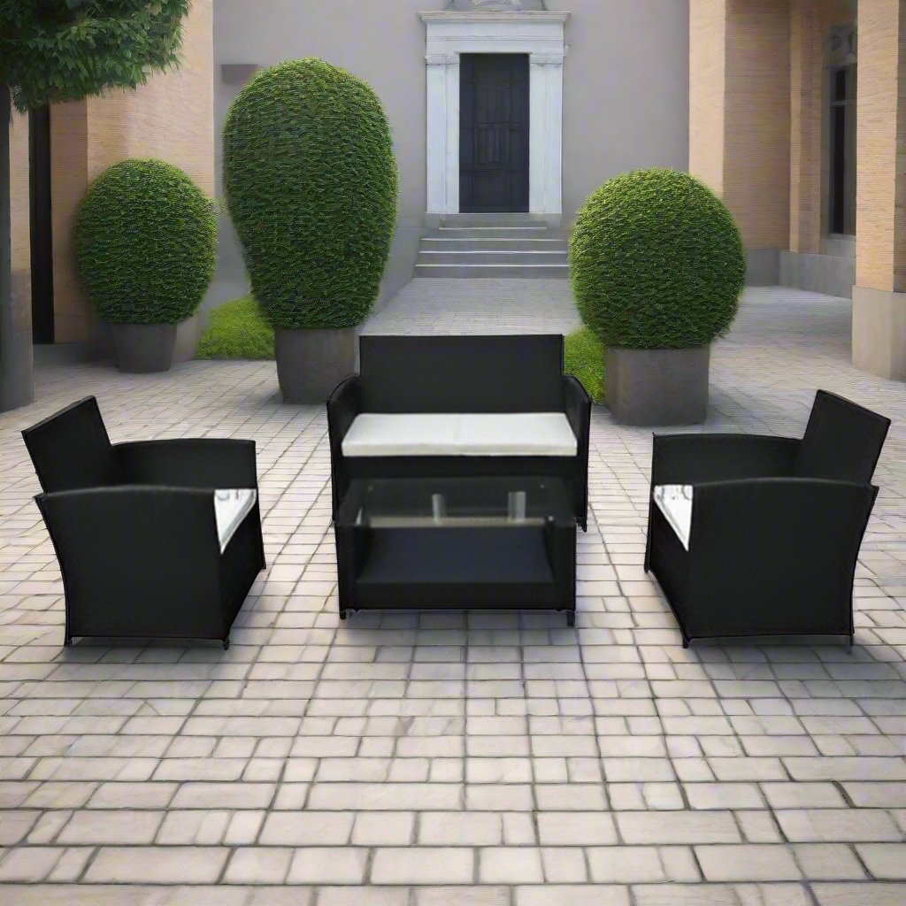 4 Pieces Outdoor Patio Rattan Chair @ HOG