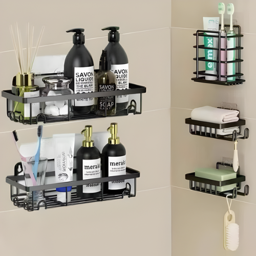 5-in-1 Bathroom Wall-Mounted Rack