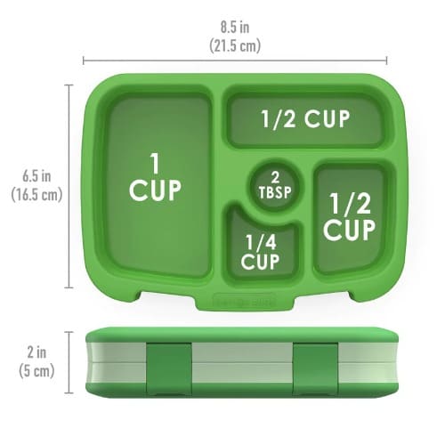 5 Compartment Kid's Lunch Box - Green. Home Office Garden | HOG-HomeOfficeGarden | online marketplace