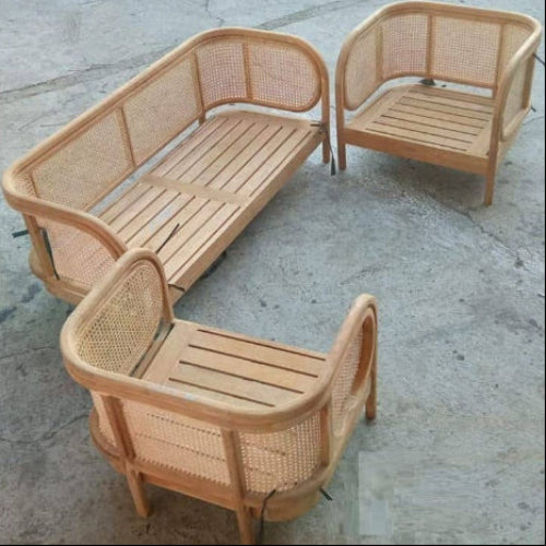 5 Seat Rattan Wooden Garden Sofa Set. @HOG - Home Office Garden Online Marketplace
