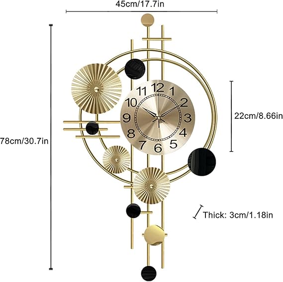 Metal Figures Wall Analog Clock Order Now @HOG Online Marketplace