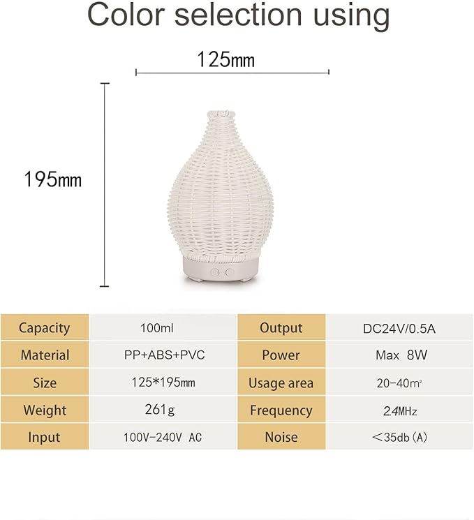 Hollow Rattan Humidifier-100Ml Essential Oil Humidifier