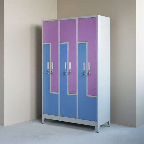 6 Doors Metal Locker Cabinet with Two-Tone Panels @HOG - Home, Office, Garden, Online Marketplace