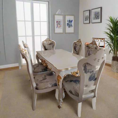 6 Seater Dining Set - White @HOG - Home Office Garden Online Marketplace