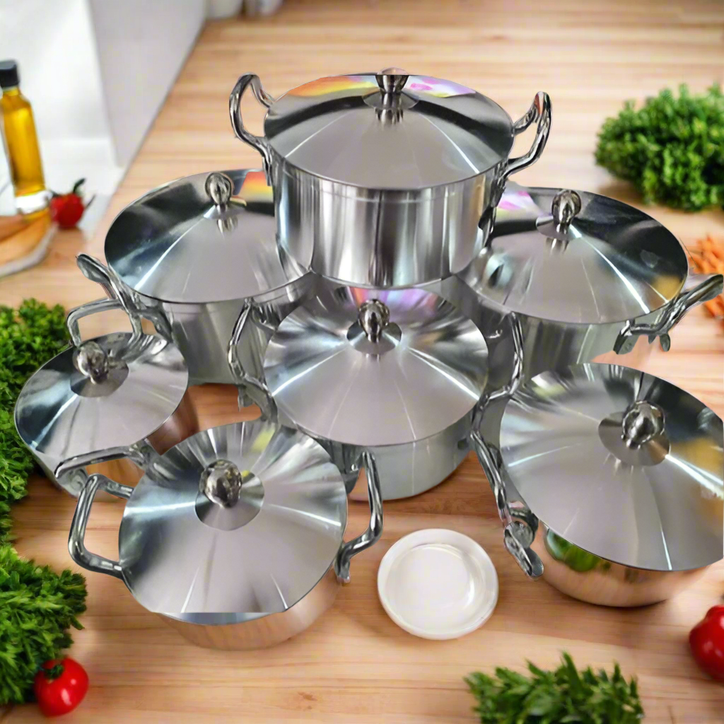 7Pcs Tornado Quality Aluminum Cooking Pot Order Now @HOG Online Marketplace