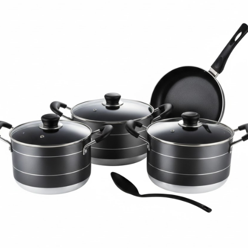 8-Piece Non-Stick Casserole Pot Set with Lids & Frying Pan @HOG - Home, Office, Garden, Online Marketplace