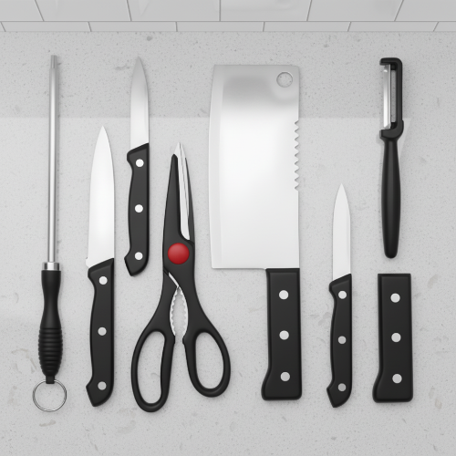 8psc Kitchen Knives And Kitchen Scissors @HOG - Home, Office, Garden, Online Marketplace


