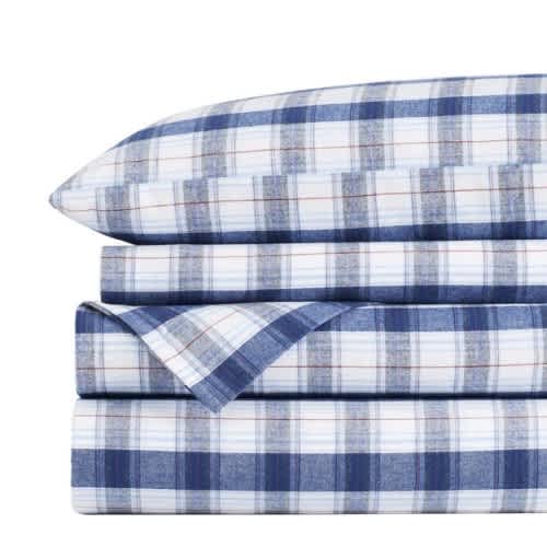 A&S Portuguese Flannel 4-piece Bed Sheet Set – Queen Size - Blue. Home Office Garden | HOG-HomeOfficeGarden | online marketplace