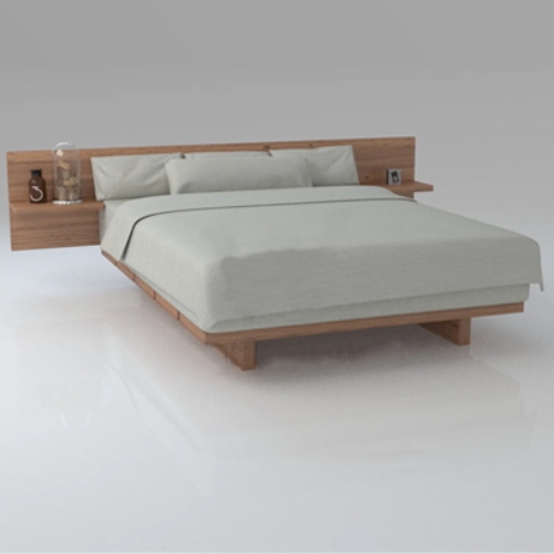 Adanna Bedframe (Light-Walnut). Home Office Garden | HOG-HomeOfficeGarden | online marketplace