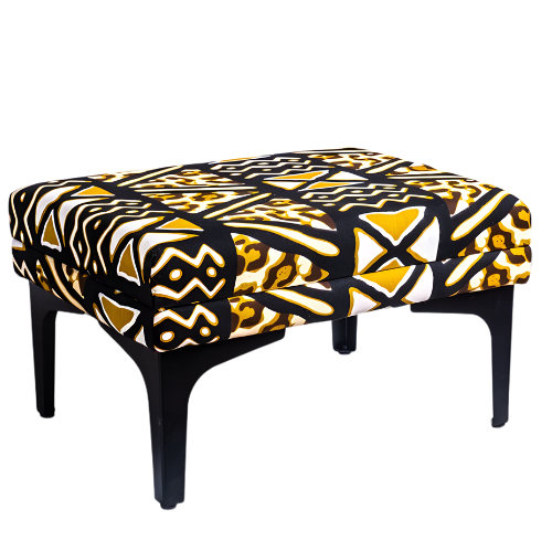 Adinkra Footstools with Twin Throw Pillows  @HOG - Home, Office, Garden, Online Marketplace