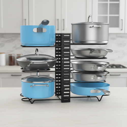 Adjustable Pot And Pan Rack & Organizer @HOG - Home, Office, Garden, Online Marketplace

