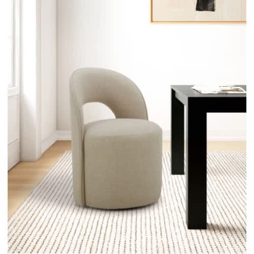 Aiden & Ivy Fabric Armless Dining Chair With Casters. Home Office Garden | HOG-HomeOfficeGarden | online marketplace