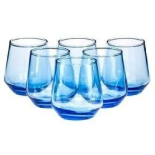 Allegra Stemless Glass (Liqueur) Turquoise (6pcs) 115cc. @HOG - Home Office Garden Online Marketplace