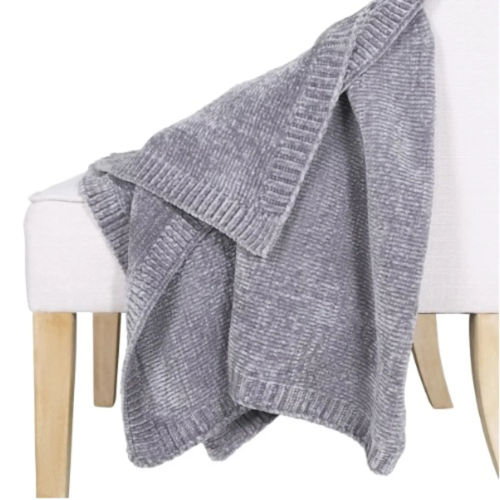 Allied Home Textured Chenille Plush Throw Blanket – 50" x 60" - Grey @HOG - Home, Office, Garden, Online Marketplace

